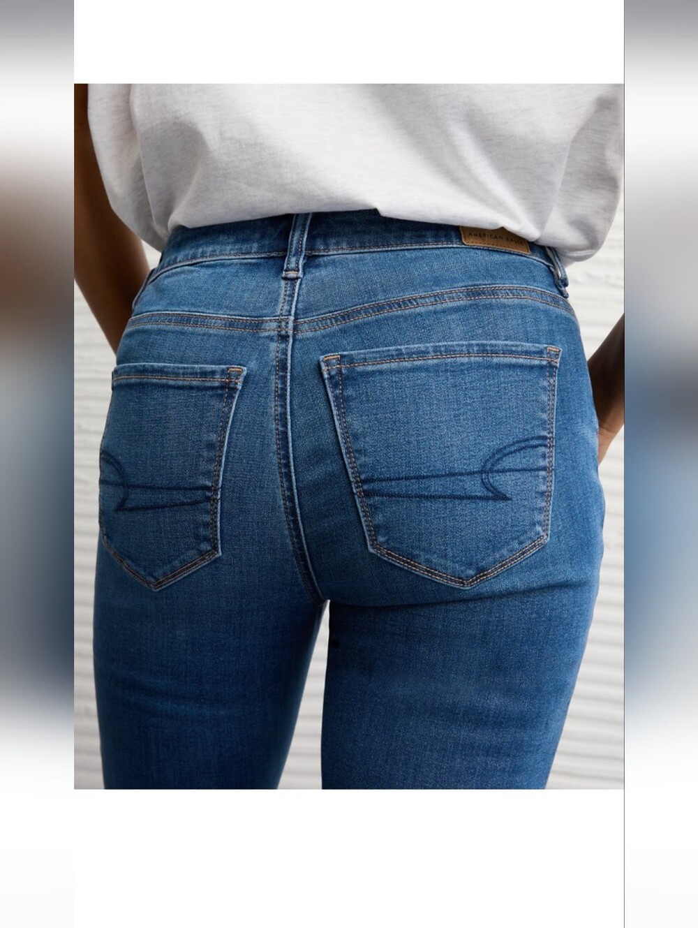 AE Next Level High Waisted Skinny Kick Jeans Denim Sz 8